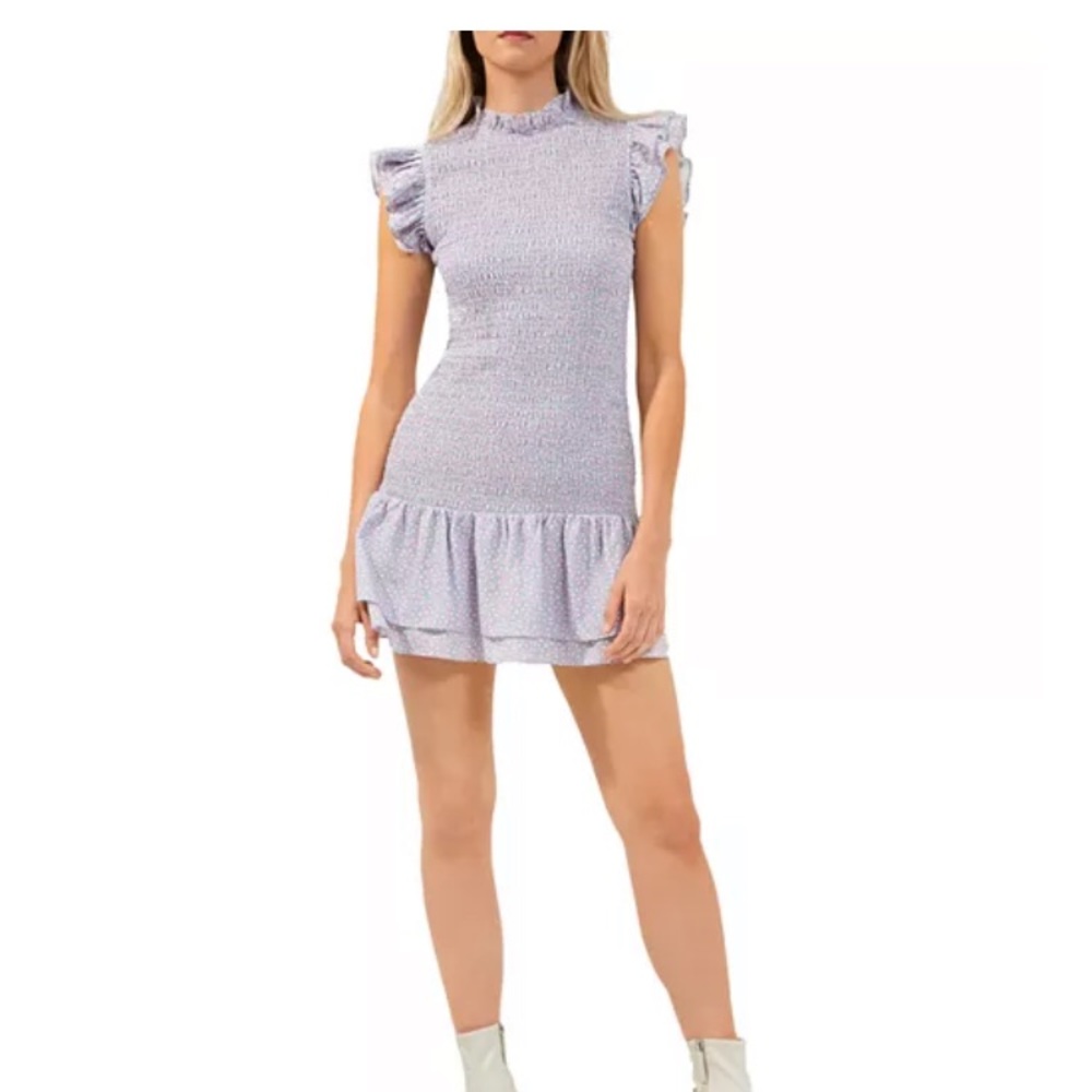 NWT French Connection Elad Verona Crepe Smocked Dress